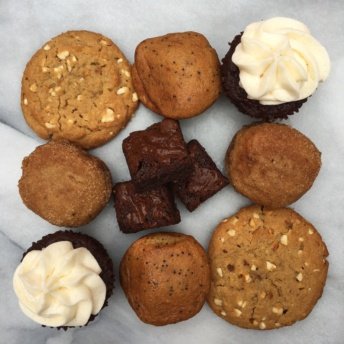 Assorted gluten-free baked goods from Lucky Spoon Bakery